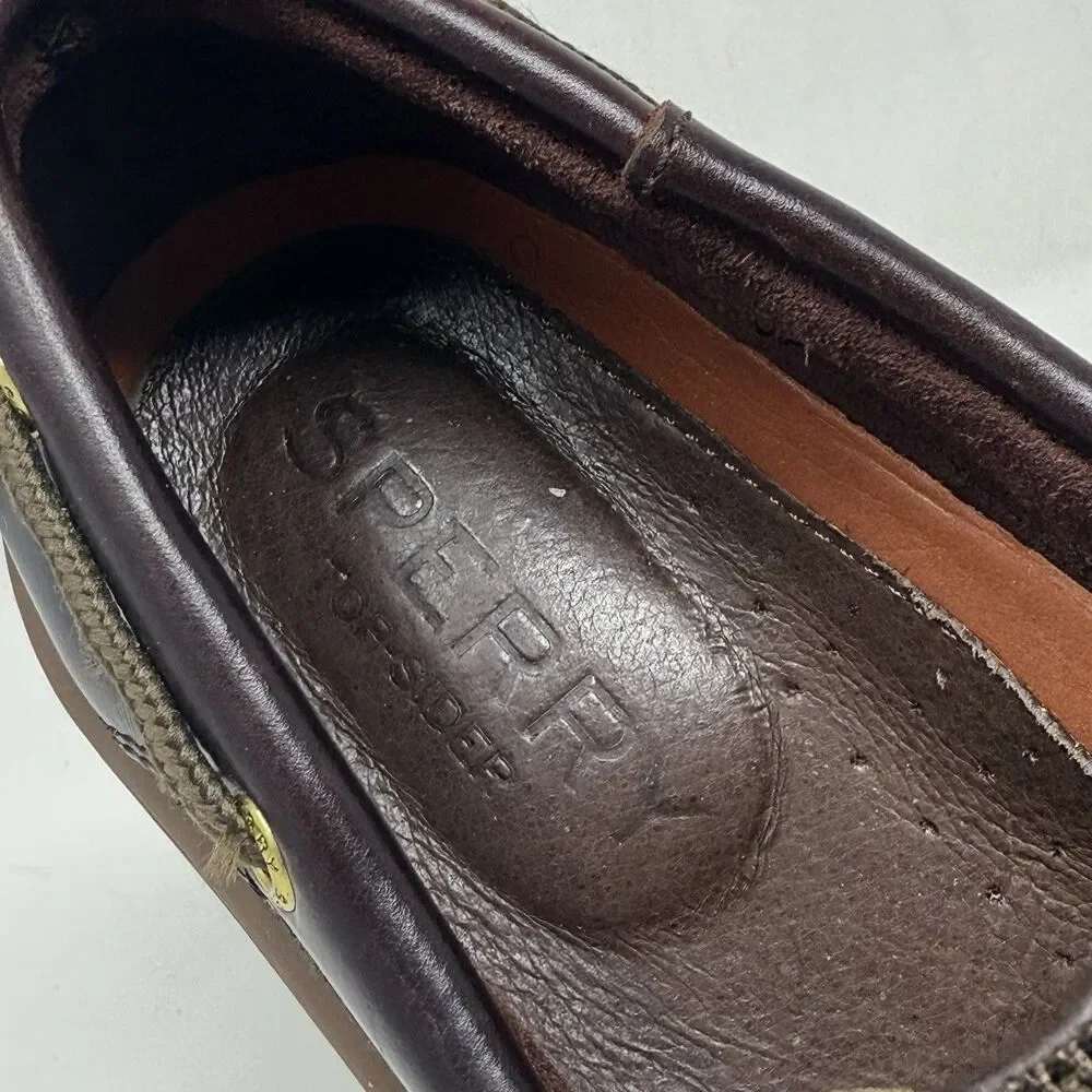 Sperry Top Sider Billfish Boat Shoes Mens 8 M Brown Leather 3 Eye Preppy Casual